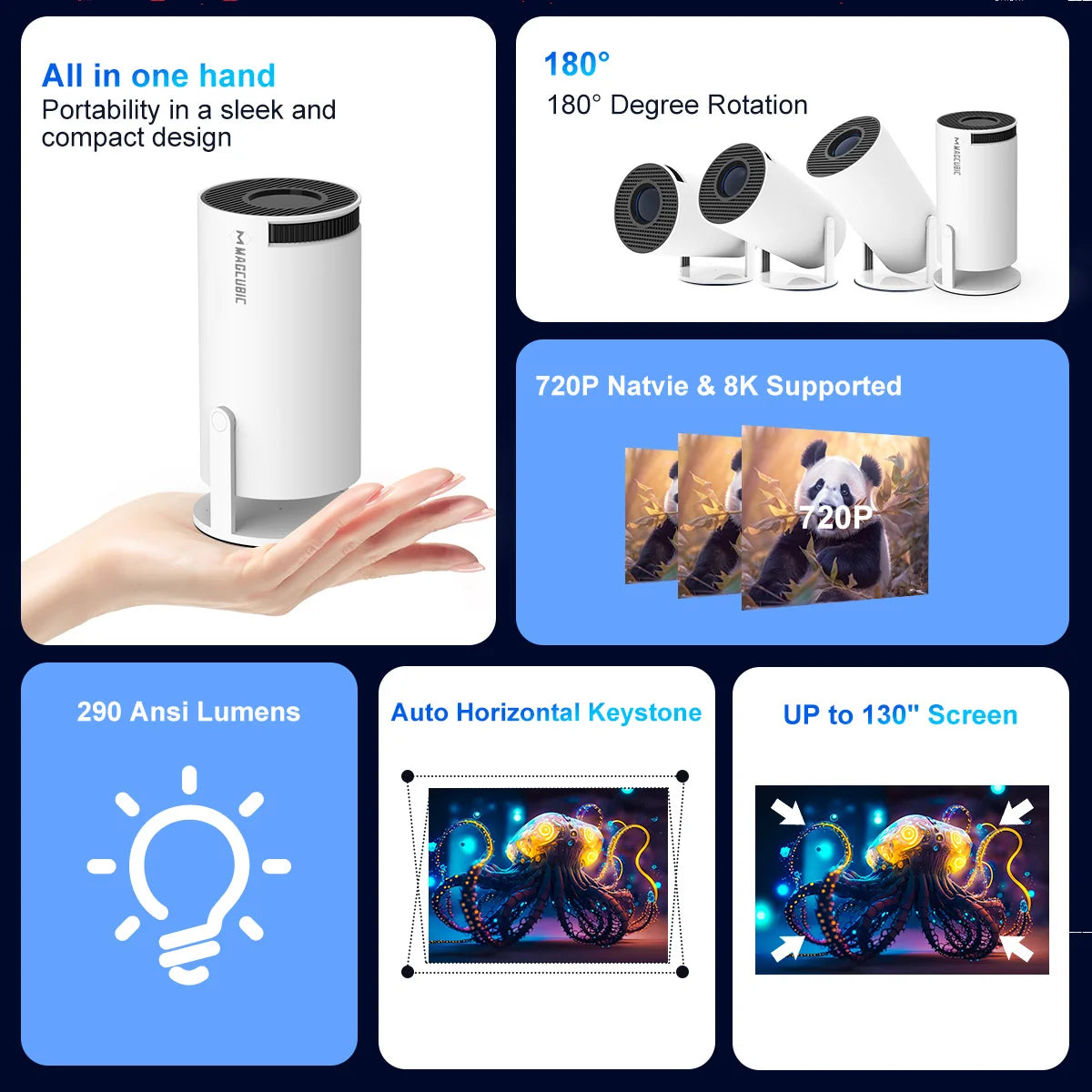 VELORA™  Cinema Outdoor Projetor